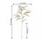 2 Metallic Gold 32" Artificial Fern TROPICAL LEAVES SPRAYS Party Decorations